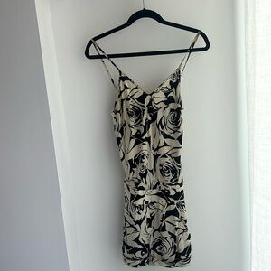 Vintage Designer Johnson Silk B&W Short Jumpsuit